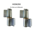 Zinc Plated Weld-On Shackle Hinges - Silver, 20mm Pin, 600kg - Pair