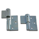 Zinc Plated Weld to Screw Prison Hinges - 19mm Pin, RH, Silver, Lockable - Pair