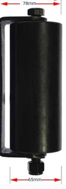 [WH191] Sliding Gate Side Roller Bracket - 155x65mm Black Roller, Black Side Bracket