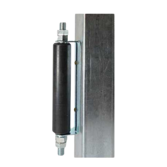 [WH188] Sliding Gate Side Roller Bracket - 195x40mm Black Roller, Silver Side Bracket