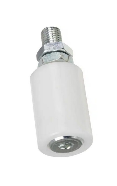 [WH140] Sliding Gate Guide Roller - 40x60mm, M14 Bolt, White