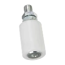 Sliding Gate Guide Roller - 40x60mm, M14 Bolt, White