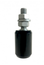 Sliding Gate Guide Roller - 40x60mm, M16 Bolt, Black