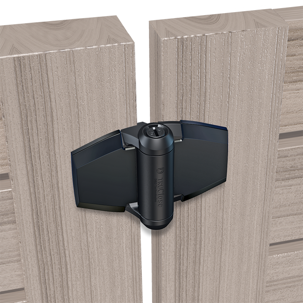 [HN748] D&D TruClose Adjustable Self Closing Hinges - 30kg, Black, For Vinyl/Wood, Two Legs - Pair