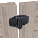 D&D TruClose Adjustable Self Closing Hinges - 30kg, Black, For Vinyl/Wood, Two Legs - Pair