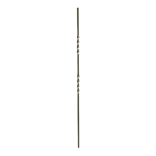 [MT286] Twist  Double Bar for wrought iron gate 16x16mm  1000mm long- Zinc Plated