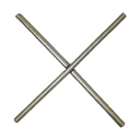 X - Steel Fence and Gate Decorative Zinc Plate - 90mm x 90mm- Zinc Plated x 4mm Thick