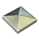 Zinc Plated Post Steel End Cap for tube 50x50mm Pyramid style