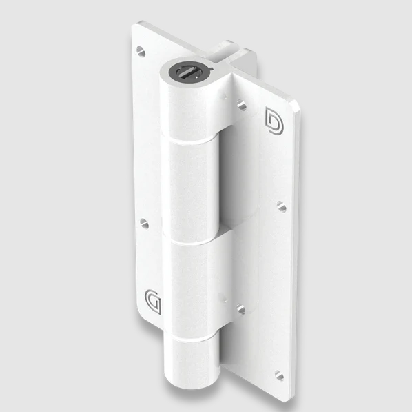 [HN821] D&D Kwikfit Self Closing Hinges - 20kg, White, No Legs - Pair