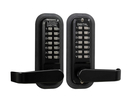 Lockey 2835 Marine Grade Mechanical Keyless Lever Lock with Passage Function, Double Combination (Black)