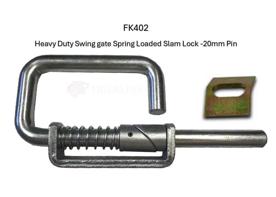 Heavy Duty Swing gate Spring Loaded Slam Lock -20mm Pin
