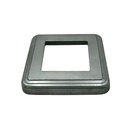 Square Steel Base Plate Cover: 100x100mm Post, 200x200mm Base - Black