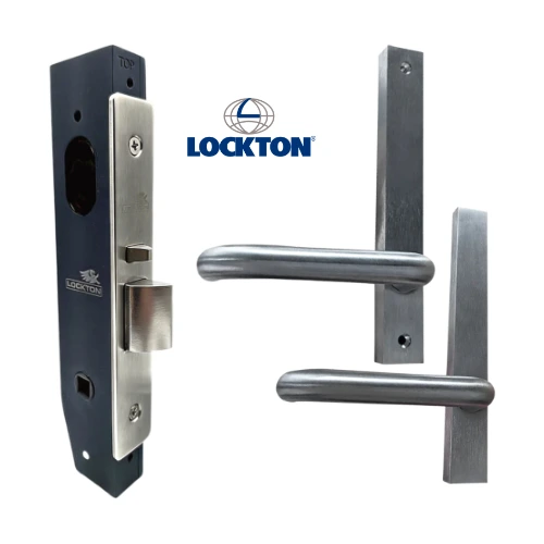 Lockton Passage Lock Kit in Silver - 50x50 Frame, 23mm Backset