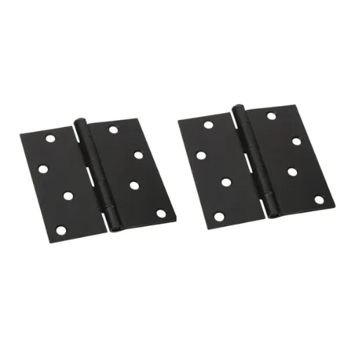 [HN121] Zinc Plated Steel Butt Hinges - 100x75x2.5mm, Satin Black - Pair