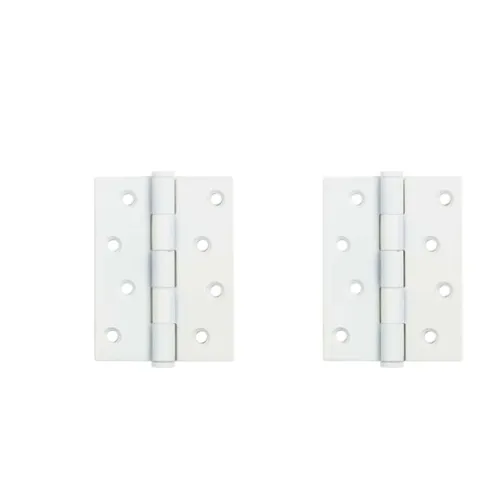 [HN123] Zinc Plated Steel Butt Hinges - 100x75x2.5mm, Surfmist - Pair