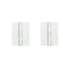 Zinc Plated Steel Butt Hinges - 100x75x2.5mm, Surfmist - Pair