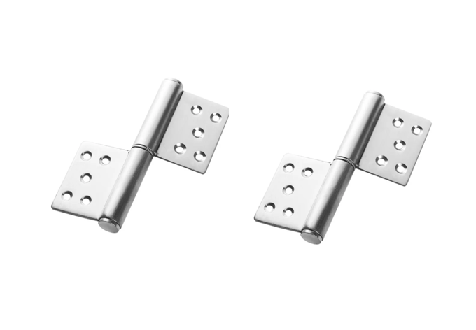304 Stainless Steel Screw to Screw Hinges   130x100mm- Reversible, - Pair