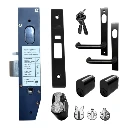 Lockton Insert Mortice Lock Kit in Black - 50x50 Frame, 23mm Backset