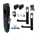 Lockton Mortice Lock Kit in Black - 50x50 Frame, 23mm Backset