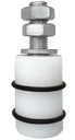 Top Guide Roller for Sliding gate size 40x60mm White with Rubber Rings
