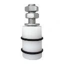 Top Guide Roller for Sliding gate size 40x60mm White with Rubber Rings