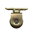 Zinc Plated Sliding Gate Wheel - 60mm U Groove External - Double Bearing, 360° Turn Plate