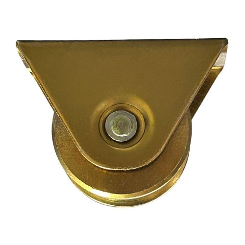 [WH360] Zinc Plated Sliding Gate Wheel - 40mm U Groove External - Double Bearing for R8