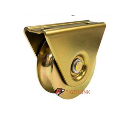 [WH362] Zinc Plated Sliding Gate Wheel - 50mm U Groove External - Double Bearing