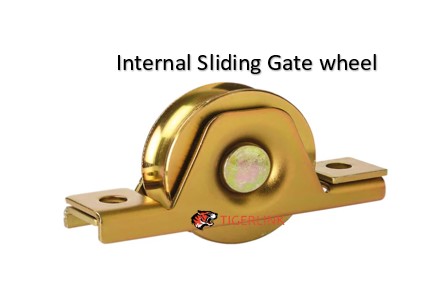 [WH374] Zinc Plated Sliding Gate Wheel - 70mm U Groove Internal - Double Bearing