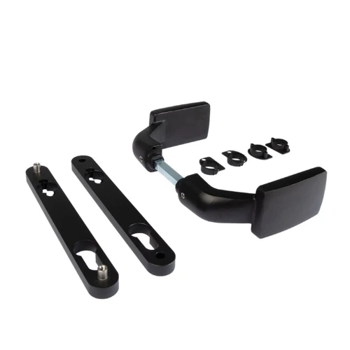 [MKLH333] Locinox Insert Mortice Lock Handle Set - Euro, 3006FIX - Aluminium in Matt Black - Pair