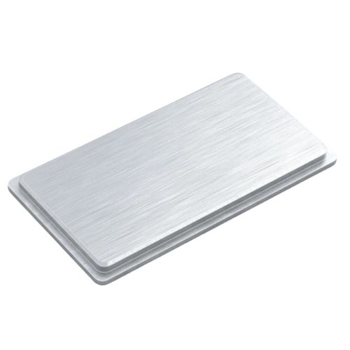 Aluminium Rectagular End Cap for tube size 100x50mm (2mm wall) - Sharp Edge