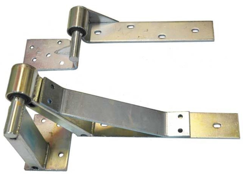 [HGRH494] Residential Rising Gate Hinges - Type B, Silver, LH Side - Pair