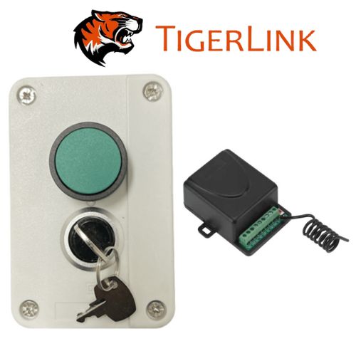 TigerTech Gate / Door Access Exit Waterproof Wireless Push Button with Universal Receiver