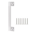 Stainless Steel Swing Gates Latch Guard Plate Outswing Latch Protector Shield L Shaped Security - 180mm - Silver