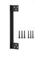 Stainless Steel Swing Gates Latch Guard Plate Outswing Latch Protector Shield L Shaped Security - 180mm - Black
