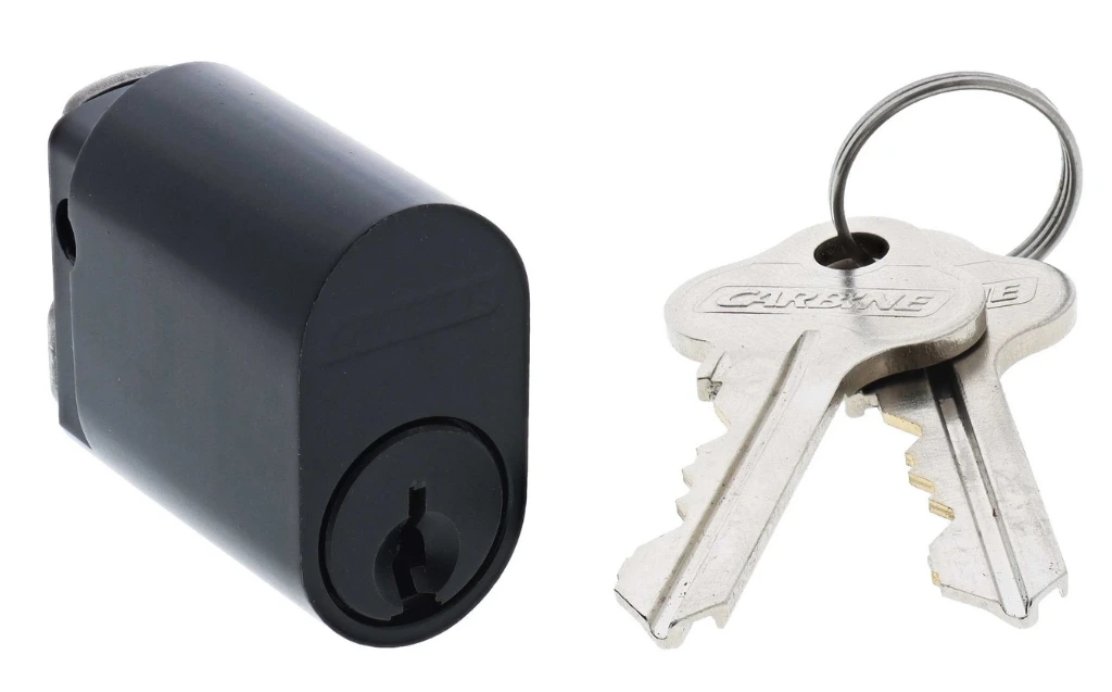 [KB357] Oval Key Barrel, 35mm Half Cylinder, Keyed Alike - Black