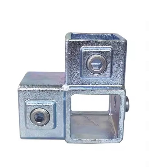 [STKC116] Tigerclamp Double Galvanised Connector 3 Way Through Fit 40x40mm Tube