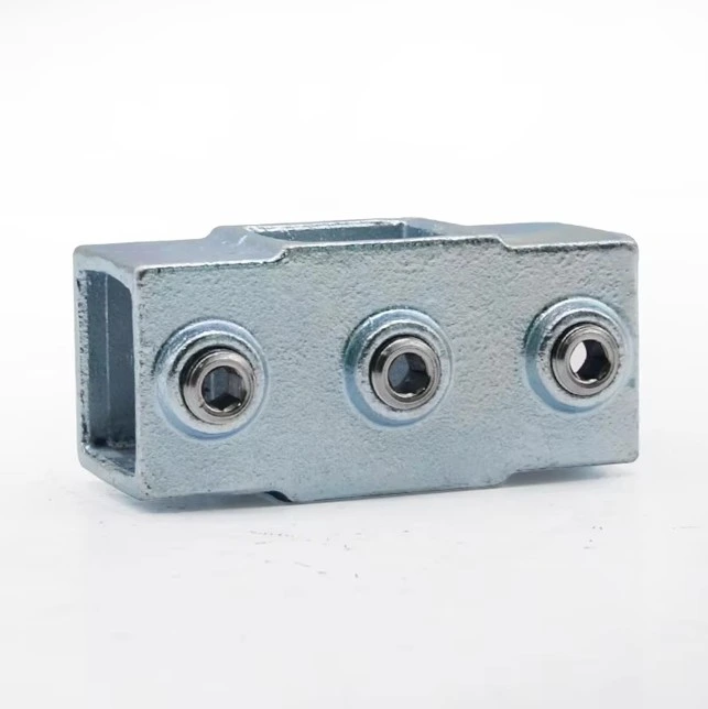 [STKC119] Tigerclamp Double Galvanised Connector 2 Socket Cross  Fit 40x40mm Tube