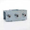 Tigerclamp Double Galvanised Connector 2 Socket Cross  Fit 40x40mm Tube