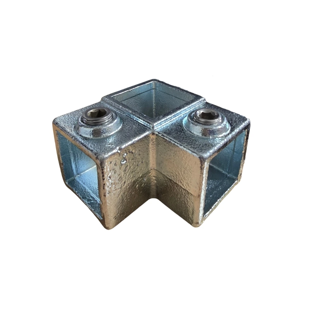 [STKC128] Tigerclamp Double Galvanised Connector 3 Ways 90 Elbow  Fit 40x40mm Tube