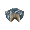 Tigerclamp Double Galvanised Connector 3 Ways 90 Elbow  Fit 40x40mm Tube