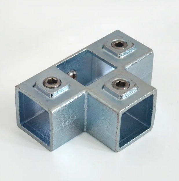 [STKC176] Tigerclamp Double Galvanised Connector Side Outlet Tee  Fit 40x40mm Tube