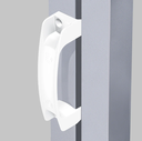 D&D Ergonomic Gate Handle, Reversible for Right or Left Handing White