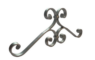 Decorative Scroll 466x195x20x6mm Wrought Iron Baluster- Zinc Plated