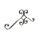 Decorative Scroll 466x195x20x6mm Wrought Iron Baluster- Zinc Plated