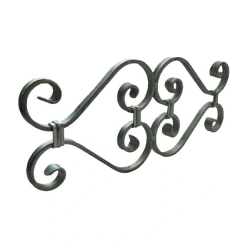 [MT642] Decorative Scroll 390x175x12x6mm Wrought Iron Baluster- Zinc Plated