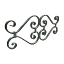 Decorative Scroll 390x175x12x6mm Wrought Iron Baluster- Zinc Plated