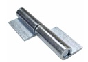Zinc Plated Weld to Weld Flag Hinge - 20mm Pin, Reversible, Silver - Single