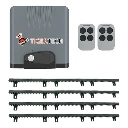 TigerTech 1000kg Heavy Duty Sliding Gate Motor Kit with 2 Remotes & Battery Back up & App Wi-Fi Control - Waterproof IP44