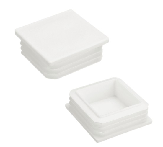 Plastic square cap 32x32mm (1.2-2.5mm wall thickness)